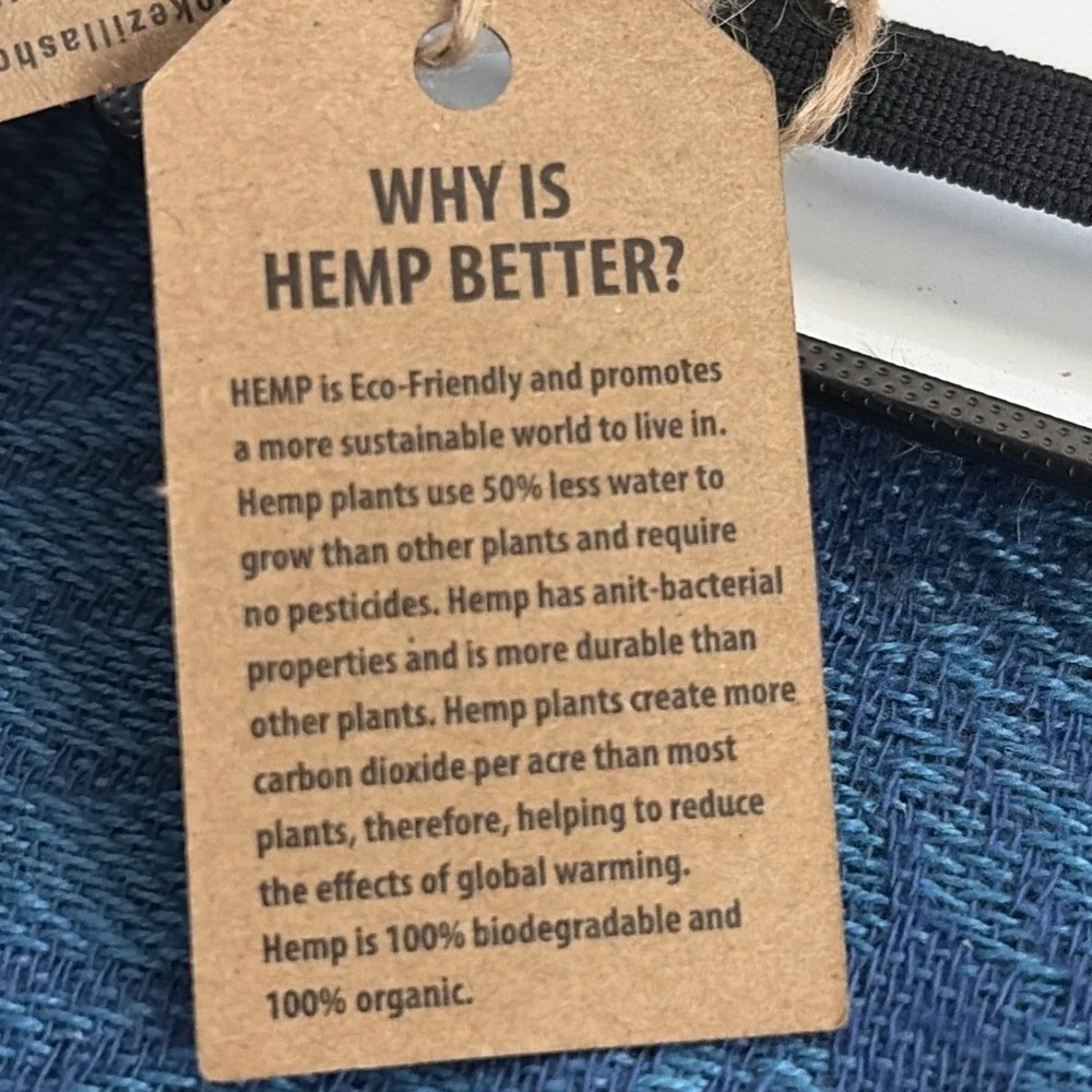 Be Green Use Hemp 100% Natural Hemp Covered Smoke Case NWT